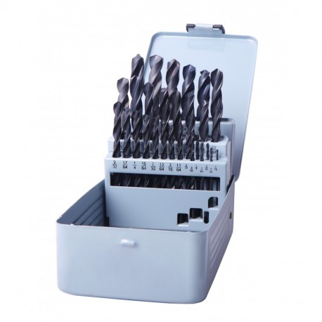 1/16"~1/2” 29PCS Drill Bits Set, Black Finish.